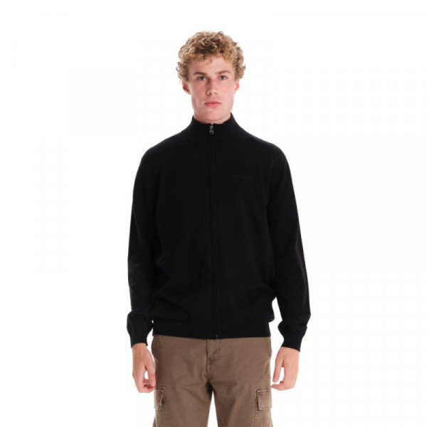 EMERSON Men's Knit Full Zip Sweater Ανδρική Ζακέτα - BLACK