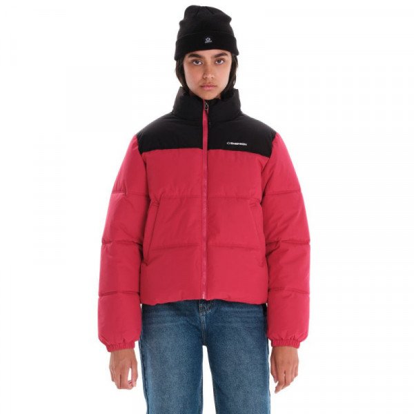 EMERSON Women's Puffer Jacket Γυναικείο Μπουφάν - MAGENTA/BLACK