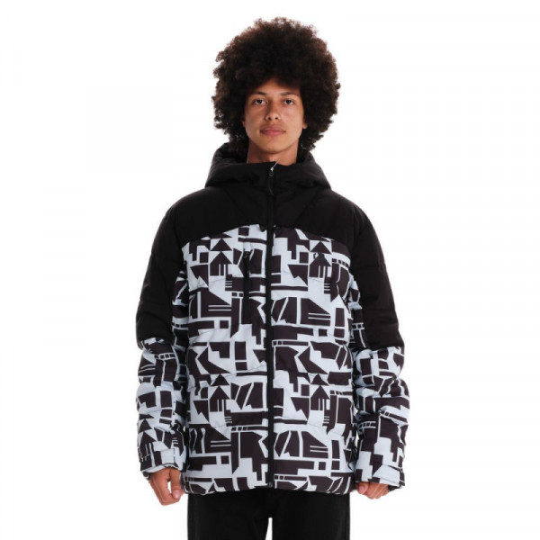 EMERSON M Hooded Puffer Jacket Ανδρικό Μπουφάν - PR467 ICE/BLACK
