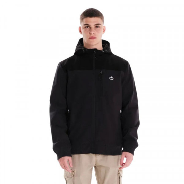 EMERSON Men's Hooded Jacket Ανδρικό Μπουφάν - EBONY/BLACK