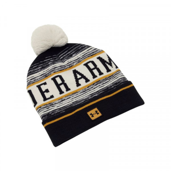 UNDER ARMOUR Halftime Pom Beanie Unisex Σκούφος - ΜΑΥΡΟ