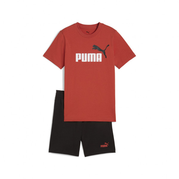 PUMA ESS 2 COLOR Logo Tee and Shorts Παιδικό Σετ - ΚΟΚΚΙΝΟ