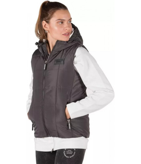 BODY ACTION Women Hooded Quilted Vest 071830-06