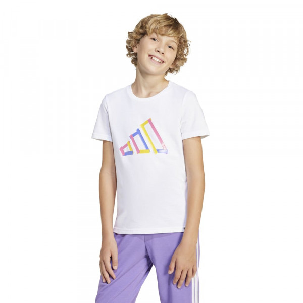 ADIDAS Tech Logo G T Παιδική Κοντομάνικη Μπλούζα - ΛΕΥΚΟ
