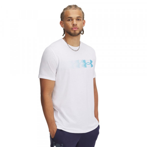 UNDER ARMOUR Fly In Logo Ανδρική Κοντομάνικη Μπλούζα - ΛΕΥΚΟ
