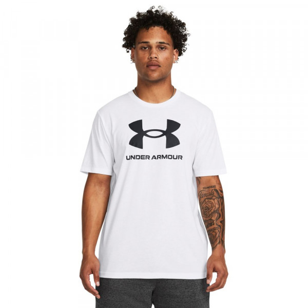 UNDER ARMOUR Logo Ανδρική Κοντομάνικη Μπλούζα - ΛΕΥΚΟ