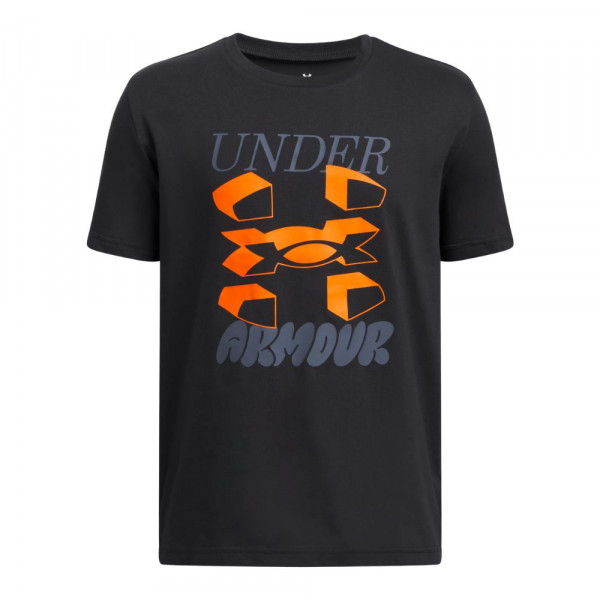 UNDER ARMOUR Split Big Logo Παιδική Κοντομάνικη Μπλούζα - ΜΑΥΡΟ