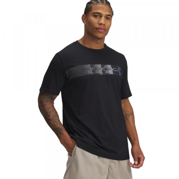 UNDER ARMOUR Fly In Logo Ανδρική Κοντομάνικη Μπλούζα - ΜΑΥΡΟ