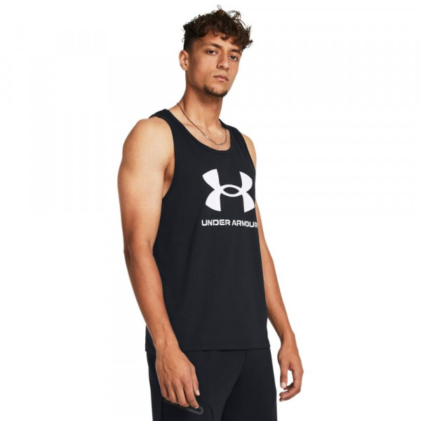 UNDER ARMOUR SportStyle L T Ανδρική Κοντομάνικη Μπλούζα - ΜΑΥΡΟ