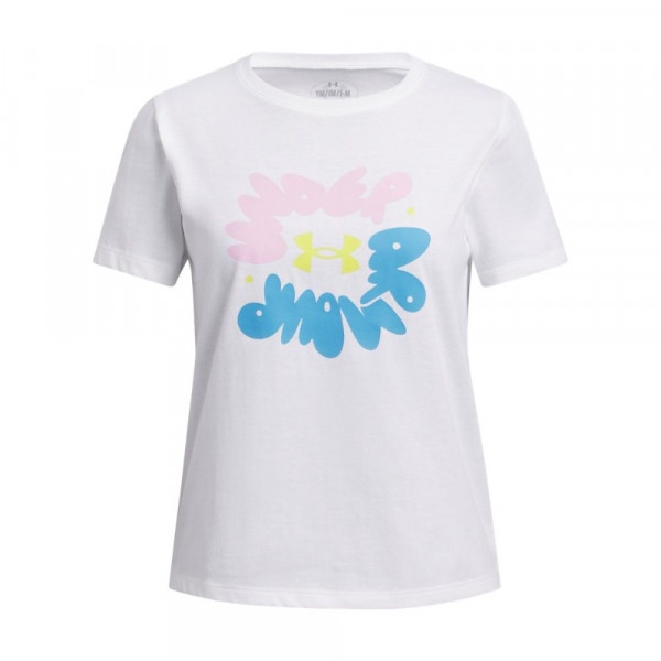 UNDER ARMOUR Bubble Wordmark SS Παιδική Κοντομάνικη Μπλούζα Κορίτσι - ΛΕΥΚΟ