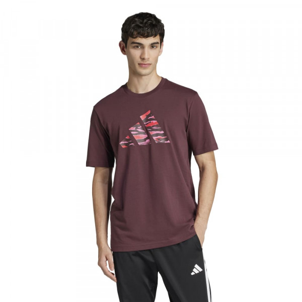 ADIDAS Codes Camo G T Ανδρική Κοντομάνικη Μπλούζα - ΜΠΟΡΝΤΟ