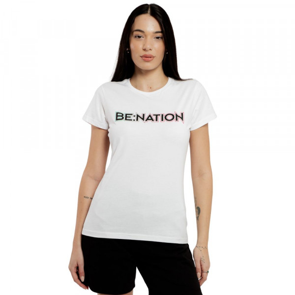 BENATION Γυναικεία Κοντομάνικη Μπλούζα - ΛΕΥΚΟ