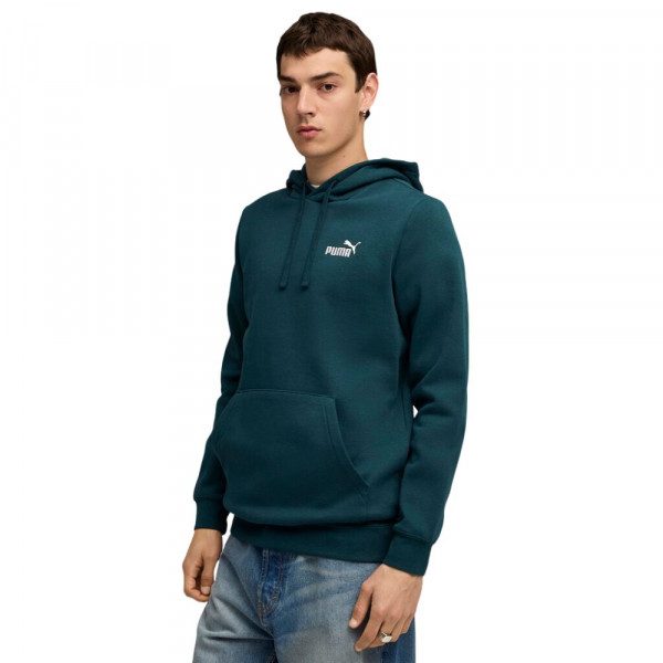 PUMA ESS Small No.1 Logo Ανδρική Φούτερ Με Κουκούλα - PETROL