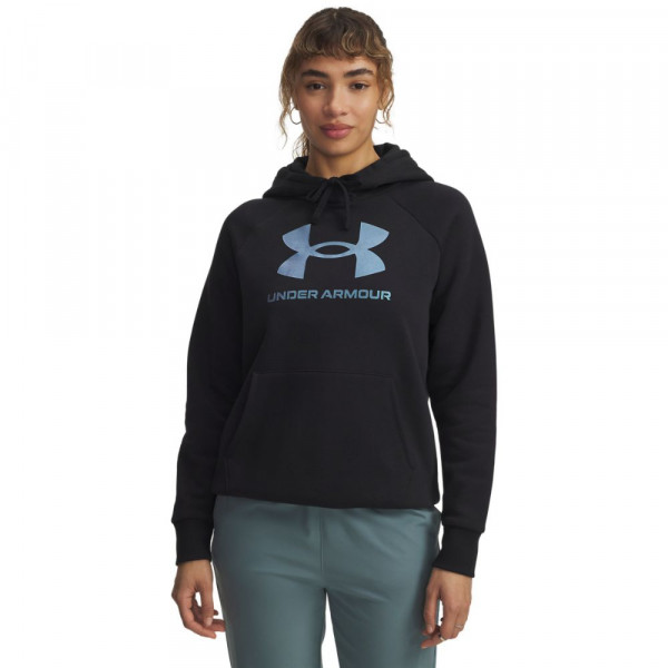 UNDER ARMOUR Rival Fleece Γυναικεία Φούτερ Με Κουκούλα - ΜΑΥΡΟ