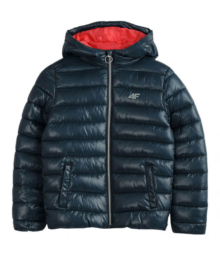 4F Girl's Quilted Puffer Jacket Navy Blue HJZ21-JKUDP001-31S