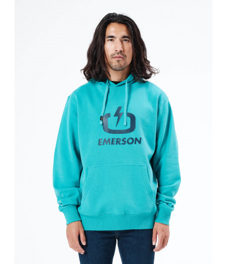 EMERSON Men's Hooded Sweat Turquoise 212.EM20.01