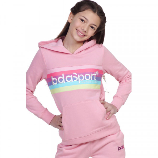 BODY ACTION Girls Basic Hoodie Pink 062101-01