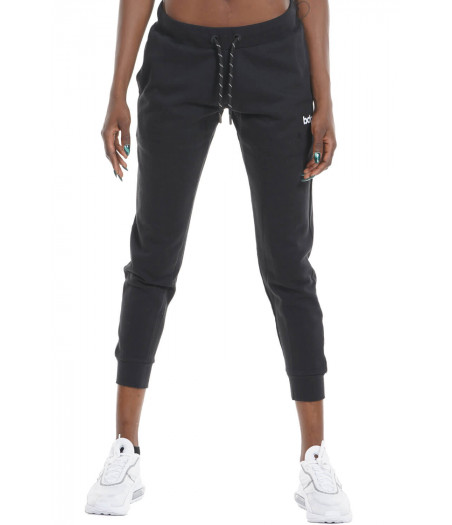 BODY ACTION Women's Relaxed Fit Joggers Black 021148-01