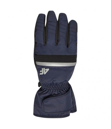 4F Men's Ski Gloves Navy Blue H4Z21-REM001
