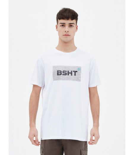 BASEHIT Men's S/S T-Shirt 221.BM33.46 WHITE