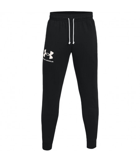 UNDER ARMOUR Men's Rival Terry Joggers 1361642-001 ΜΑΥΡΟ