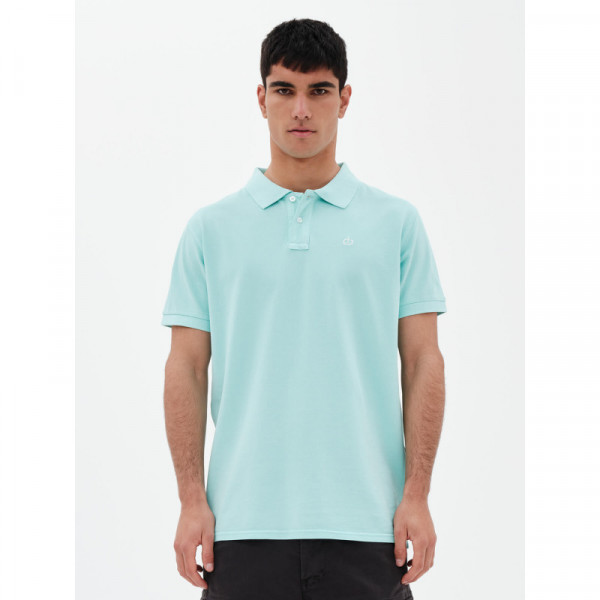 EMERSON Men's Garment Dyed Polo 221.EM35.69GD AQUA