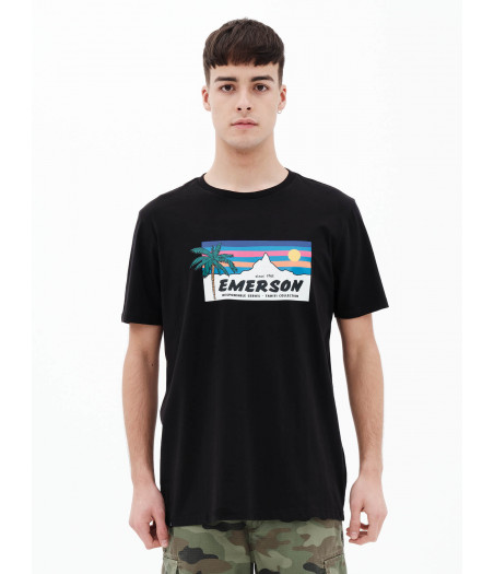 EMERSON Men's S/S T-Shirt 221.EM33.11 BLACK